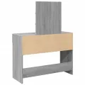 Coiffeuse avec LED sonoma gris 100x40x130 cm