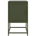 Tables de chevet 2 pcs vert olive 36x39x60,5 cm acier