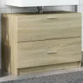 Armoire d'évier chêne sonoma 78x37x59 cm bois d'ingénierie
