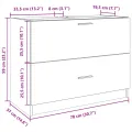 Armoire d'évier chêne sonoma 78x37x59 cm bois d'ingénierie
