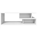 Table basse blanc 102x55x35 cm bois d'ingénierie