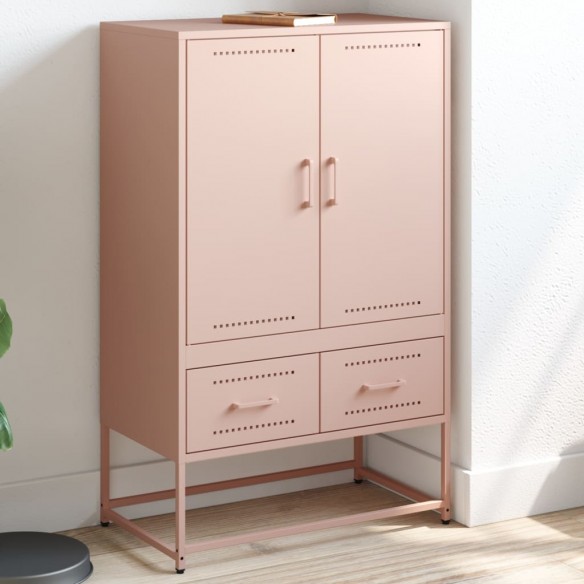 Buffet haut rose 68x39x111,5 cm acier