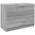 Armoire d'évier sonoma gris 78x37x59 cm bois d'ingénierie