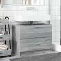 Armoire d'évier sonoma gris 78x37x59 cm bois d'ingénierie