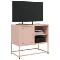 Meuble TV rose 68x39x60,5 cm acier