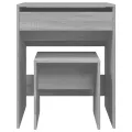 Coiffeuse et tabouret sonoma gris 60x40x113,5 cm