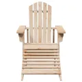 Chaise Adirondack avec pouf bois massif de sapin