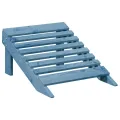 Chaise Adirondack avec pouf bleu bois massif de sapin