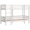 Lit superposé sans matelas blanc 90x190 cm bois de pin massif