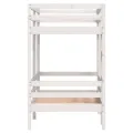 Lit superposé sans matelas blanc 90x190 cm bois de pin massif