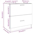 Armoire d'évier blanc 59x37x59 cm bois d'ingénierie