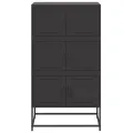 Buffet noir 68,5x38,5x123,5 cm acier