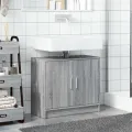 Armoire d'évier sonoma gris 63x29x55 cm bois d'ingénierie