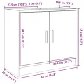 Armoire d'évier sonoma gris 63x29x55 cm bois d'ingénierie