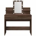 Coiffeuse avec LED chêne marron 100x40x130 cm