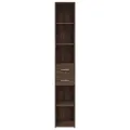 Buffet haut chêne marron 30x42,5x185 cm bois d'ingénierie