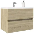 Armoire d'évier Chêne sonoma 60x38,5x45 cm Aggloméré
