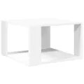 Table basse blanc 51,5x51,5x30 cm bois d'ingénierie