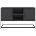 Meuble TV noir 100,5x39x60,5 cm acier