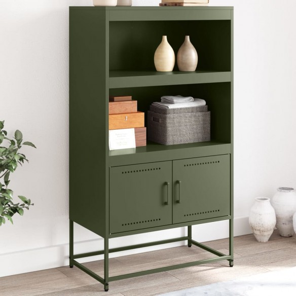 Buffet haut vert olive 68,5x38,5x123,5 cm acier