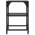 Tables basses avec dessus en verre noir 2 pcs 30x30x45 cm acier