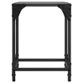 Tables basses avec dessus en verre noir 2 pcs 30x30x40 cm acier