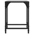 Tables basses avec dessus en verre noir 2 pcs 30x30x40 cm acier