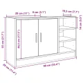 Armoire d'évier blanc 90x29x55 cm bois d'ingénierie