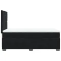 cadre de lit avec matelas Noir 100x200 cm Velours