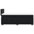 cadre de lit avec matelas Noir 100x200 cm Velours
