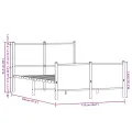 Cadre de lit en métal sans matelas chêne fumé 120x190 cm