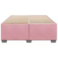 Cadre de lit sans matelas rose 140x190 cm velours