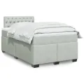 cadre de lit et matelas gris clair 120x190cm velours