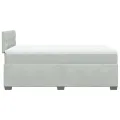 cadre de lit et matelas gris clair 120x190cm velours