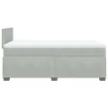 cadre de lit et matelas gris clair 120x190cm velours