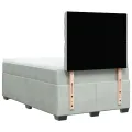 cadre de lit et matelas gris clair 120x190cm velours