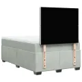 cadre de lit et matelas gris clair 120x190cm velours