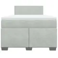 cadre de lit et matelas gris clair 120x190cm velours