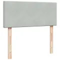 cadre de lit et matelas gris clair 120x190cm velours