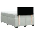cadre de lit et matelas gris clair 120x190cm velours