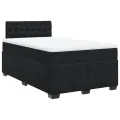 cadre de lit avec matelas noir 120x190 cm velours