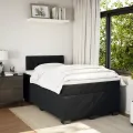 cadre de lit avec matelas noir 120x190 cm velours