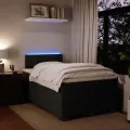 cadre de lit avec matelas noir 120x190 cm velours