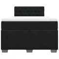 cadre de lit avec matelas noir 120x190 cm velours