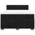 cadre de lit avec matelas Noir 140x190 cm Velours