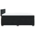 cadre de lit avec matelas Noir 140x190 cm Velours