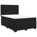cadre de lit avec matelas Noir 140x190 cm Velours