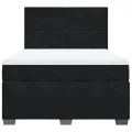 cadre de lit avec matelas Noir 140x190 cm Velours