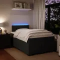 cadre de lit avec matelas noir 120x190 cm velours