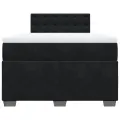 cadre de lit avec matelas noir 120x190 cm velours
